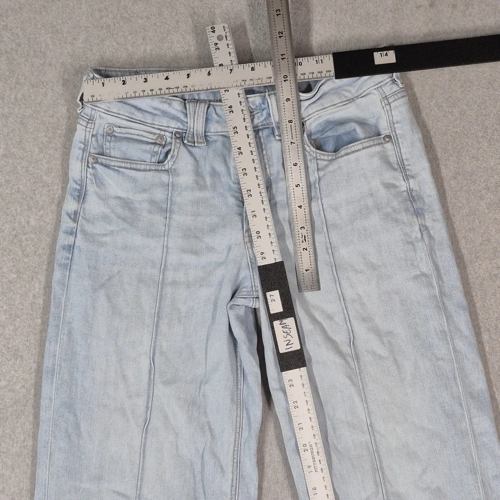American Eagle Outfitters Women Jeans 4 Blue Denim Pants Wide-Leg Baggy Y2K
